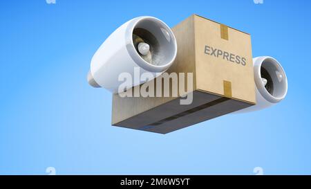 Motore di propulsione a getto per box di trasporto Foto Stock