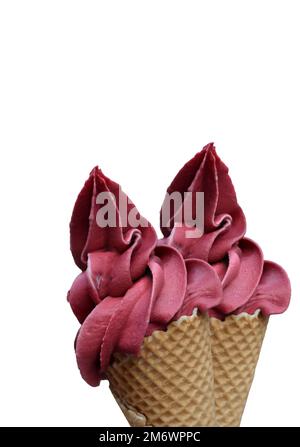Primo piano di un cono per gelato, un cono per gelato a base di waffle. Foto Stock