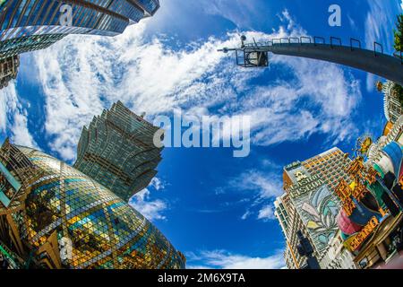 Grandris bore e Macao paesaggio urbano Foto Stock