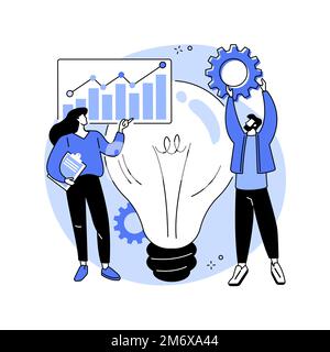 Illustrazione vettoriale del concetto astratto dell'istruzione Vision. Missione aziendale, filosofia aziendale, pianificazione strategica del business, obiettivi attuali e futuri e. Illustrazione Vettoriale