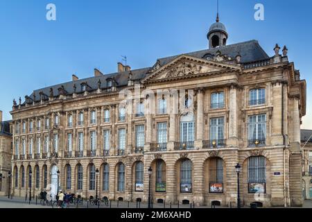 Place de la Bourse, Bordeaux, Francia Foto Stock