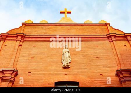 Chiesa cattolica facciata Cartagena Spagna Foto Stock