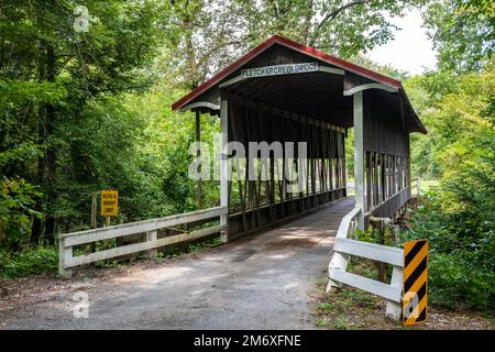 Un collegamento multiplo del tirante del kingpost a Little Rock, Arkansas Foto Stock