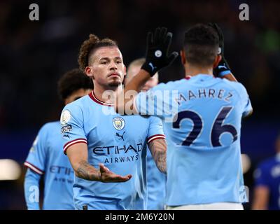 Londra, Inghilterra, 5th gennaio 2023. Kalvin Phillips di Manchester City durante la partita della Premier League a Stamford Bridge, Londra. Il credito di foto dovrebbe essere: David Klein / Sportimage Foto Stock