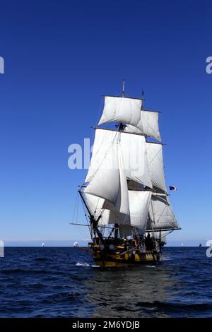 Replica brig ceco, partenza gara Turku, 2017 Foto Stock