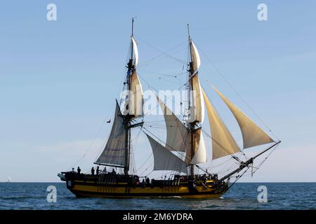 Replica brig ceco, partenza gara Turku, 2017 Foto Stock