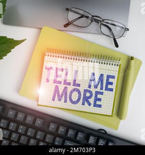 Testo che mostra ispirazione Didimi di più. Concetto di Internet Una chiamata per iniziare una conversazione Condivisione di più conoscenze Foto Stock