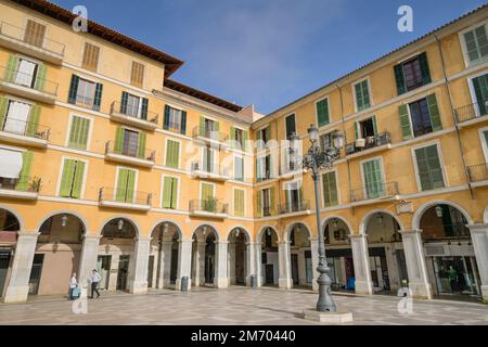 Häuser am Placa Major, Palma, Mallorca, Spanien Foto Stock