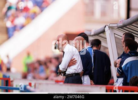 GIANLUCA VIALLI, Wimbledon 0 v CHELSEA 1, 990828 Foto:Matthew Clarke/Action Plus.1999.Soccer.Premier League.Manager.Coach.Football.Managers.Association.Coachers.club club.premiership Premier League Foto Stock