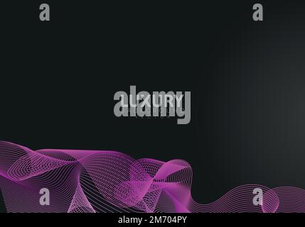 Astratto linee colorate tecnologia sfondo. Sfondo di lusso astratto. Modello di banner, annuncio, social media, poster o volantino del futuro moderno Illustrazione Vettoriale