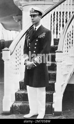 Principe Alberto in uniforme navale, c1932. Il futuro re Giorgio VI (1895-1952) a bordo della HMY Victoria & Albert. Foto Stock