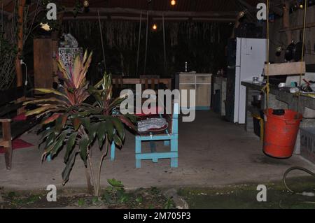 Una cucina all'aperto in Costa Rica Foto Stock