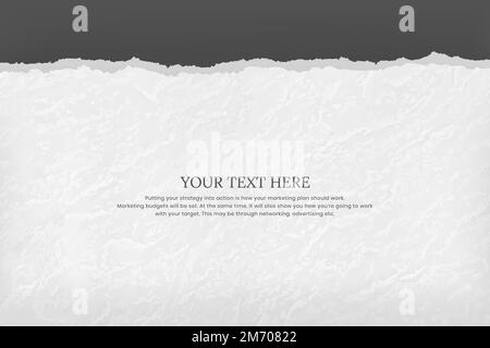 Carta grunge strappata con sfondo del bordo strappato Illustrazione Vettoriale