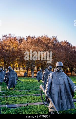 Korean War Veterans Memorial, situato nel West Potomac Park, Washington, D.C., USA Foto Stock