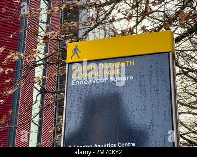 Queen Elizabeth Olympic Park Londra - LONDRA, Regno Unito - 20 DICEMBRE 2022 Foto Stock