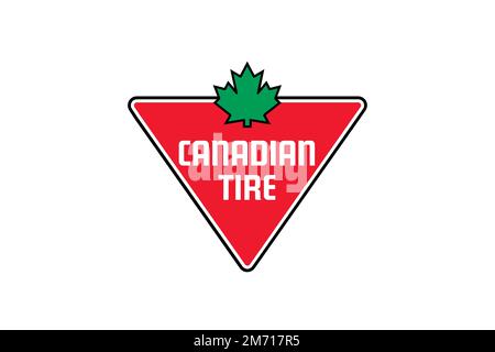 Canadian Tire, logo, sfondo bianco Foto Stock