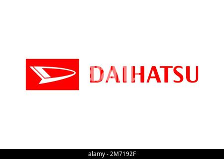 Daihatsu, Logo, sfondo bianco Foto Stock