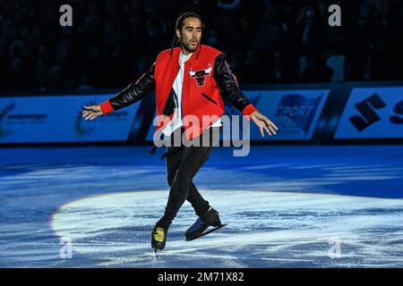 Bologna, Italia. 06th Jan, 2023. Philip Warren durante 2023 Bol su Ice â Plushenko and Friends, Ice Sports a Bologna, Italia, gennaio 06 2023 Credit: Independent Photo Agency/Alamy Live News Foto Stock