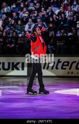 Bologna, Italia. 06th Jan, 2023. Philip Warren durante 2023 Bol su Ice â Plushenko and Friends, Ice Sports a Bologna, Italia, gennaio 06 2023 Credit: Independent Photo Agency/Alamy Live News Foto Stock