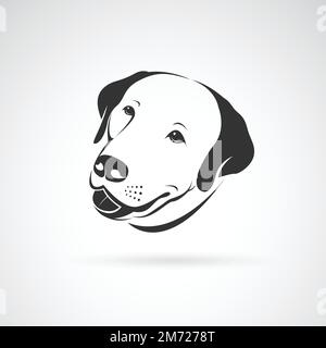 Immagine vettoriale di un cane testa labrador su sfondo bianco. Illustrazione vettoriale a livelli facilmente modificabile. Illustrazione Vettoriale