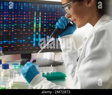 Ricerca del DNA Foto Stock