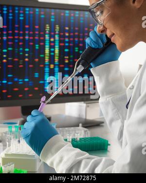 Ricerca del DNA Foto Stock