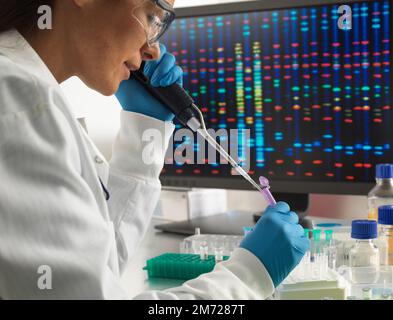 Ricerca del DNA Foto Stock