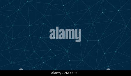Tecnologia astratta sfondo geometrico delle linee di mesh poligonali. Astratto tecnologia di rete punti geometrici. Tecnologia digitale con background in plexus. Illustrazione Vettoriale