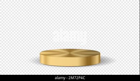 Podio o vetrina d'oro per posizionare i prodotti. 3d stile podio oro di lusso sfondo. Podio rotondo d'oro. Illustrazione vettoriale Illustrazione Vettoriale