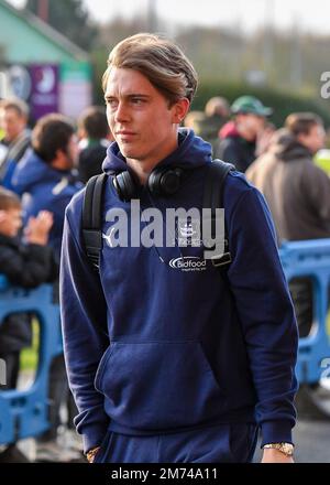 Bolton, Regno Unito. 07th Jan, 2023. Il centrocampista di Plymouth Argyle Callum Wright (26) arriva durante la partita della Sky Bet League 1 Bolton Wanderers contro Plymouth Argyle all'Università di Bolton Stadium, Bolton, Regno Unito, 7th gennaio 2023 (Foto di Stanley Kasala/News Images) a Bolton, Regno Unito, il 1/7/2023. (Foto di Stanley Kasala/News Images/Sipa USA) Credit: Sipa USA/Alamy Live News Foto Stock