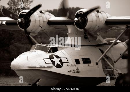 Consolidato Catalina PBY anfibio. Velivolo di pattuglia marittimo americano. Foto Stock