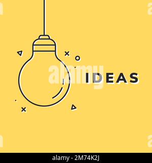 Icona della lampadina creativa nera vettore Illustrazione Vettoriale