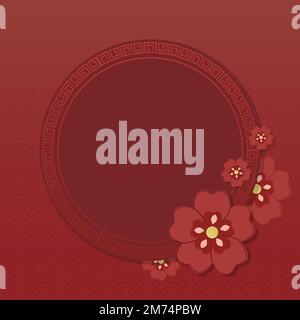 Banner di saluto cinese nuovo anno 2019 Illustrazione Vettoriale