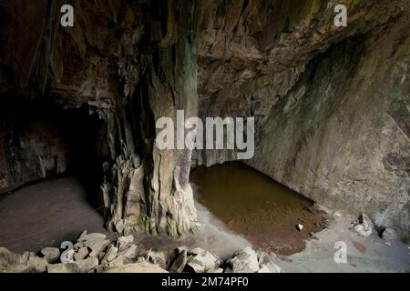 Cathedral Cave in poco Langdale, Cumbria, Regno Unito Foto Stock