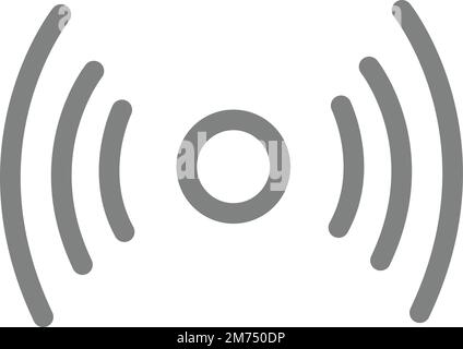 Icona di streaming video, pittogramma di trasmissione, illustrazione vettoriale Illustrazione Vettoriale