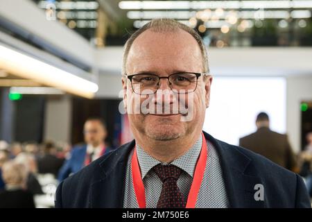 Brno, Repubblica Ceca. 07th Jan, 2023. Karel Machovec è stato eletto nuovo vice presidente dei socialdemocratici cechi (CSSD) al loro congresso a Brno, Repubblica Ceca, il 7 gennaio 2023. Credit: Patrik Uhlir/CTK Photo/Alamy Live News Foto Stock