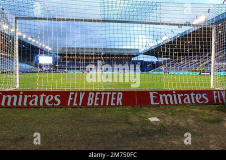 Hillsborough Stadium, Sheffield, Inghilterra - 7th gennaio 2023 Vista generale del terreno - prima della partita Sheffield Mercoledì contro Newcastle United, Emirates fa Cup, 2022/23, Hillsborough Stadium, Sheffield, Inghilterra - 7th Gennaio 2023 Credit: Arthur Haigh/WhiteRosePhotos/Alamy Live News Foto Stock