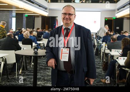 Brno, Repubblica Ceca. 07th Jan, 2023. Karel Machovec è stato eletto nuovo vice presidente dei socialdemocratici cechi (CSSD) al loro congresso a Brno, Repubblica Ceca, il 7 gennaio 2023. Credit: Patrik Uhlir/CTK Photo/Alamy Live News Foto Stock