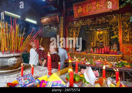 Ho Chi Minh City, Vietnam - 6 gennaio 2023: Viste della Pagoda di Ong Bon a ho Chi Minh City, Vietnam. Foto Stock