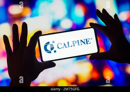 Brasile. 7th Jan, 2023. In questa immagine, il logo Calpine Corporation viene visualizzato sullo schermo dello smartphone. (Credit Image: © Rafael Henrique/SOPA Images via ZUMA Press Wire) Foto Stock