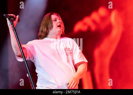 Biddinghuizen, Paesi Bassi. 21st ago, 2022. Lewis Capaldi suona dal vivo al Lowlands Festival 2022 il 21 agosto 2022 a Biddinghuizen, Olanda. (Foto di Roberto Finizio/NurPhoto) Credit: NurPhoto SRL/Alamy Live News Foto Stock