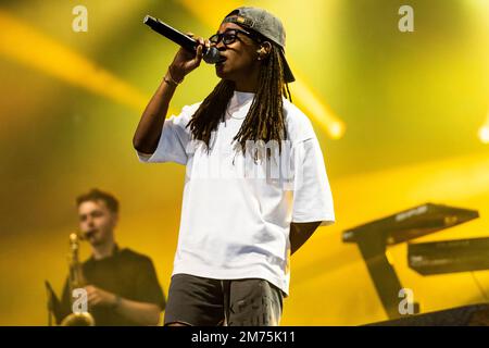 Biddinghuizen, Paesi Bassi. 21st ago, 2022. Koffee suona dal vivo al Lowlands Festival 2022 il 21 agosto 2022 a Biddinghuizen, Olanda. (Foto di Roberto Finizio/NurPhoto) Credit: NurPhoto SRL/Alamy Live News Foto Stock