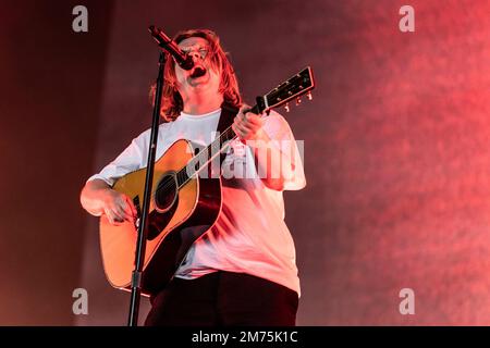 Biddinghuizen, Paesi Bassi. 21st ago, 2022. Lewis Capaldi suona dal vivo al Lowlands Festival 2022 il 21 agosto 2022 a Biddinghuizen, Olanda. (Foto di Roberto Finizio/NurPhoto) Credit: NurPhoto SRL/Alamy Live News Foto Stock