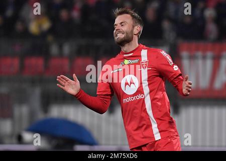 Monza, Italia. 07th Jan, 2023. Jose Machin dell'AC Monza durante la Serie Una partita di calcio tra l'AC Monza e il FC Internazionale allo stadio Brianteo di Monza (Italia), gennaio 7th 2023. Foto Andrea Staccioli/Insidefoto Credit: Insidefoto di andrea staccioli/Alamy Live News Foto Stock