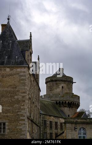 Castello medievale dei Duchi di Alencon, Normandia, Francia Foto Stock