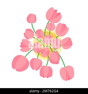 Bouquet di tupil vettoriale Illustrazione Vettoriale