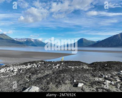 Bore Tide Viewing Point - Alaska Foto Stock