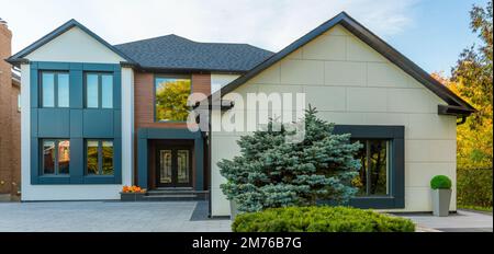 Casa di lusso costruita su misura nei sobborghi di Toronto, Canada Foto Stock