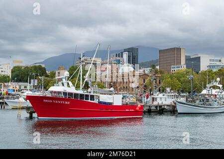 HOBART, TASMANIA, AUSTRALIA. Marzo 06, 2022. La nave da pesca Brid Venture ormeggiata nel molo Victoria, Hobart. Foto Stock