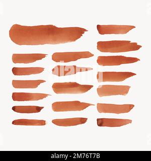 Set di sfondi color acquerello arancione vettore Illustrazione Vettoriale